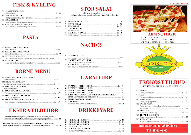 ( 2840 HOLTE ) Kongens Pizzaria og Burger House