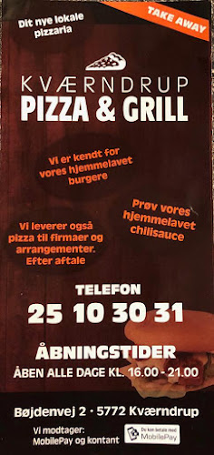 Opinii despre Kværndrup pizza & grill în Kværndrup - Gastronomi og hotelvirksomhed