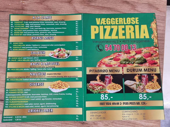 Opinii despre Væggerløse Pizzaria în Væggerløse - Gastronomi og hotelvirksomhed