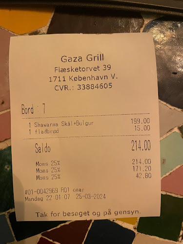 Comentarii opinii despre Gaza Grill Kødbyen