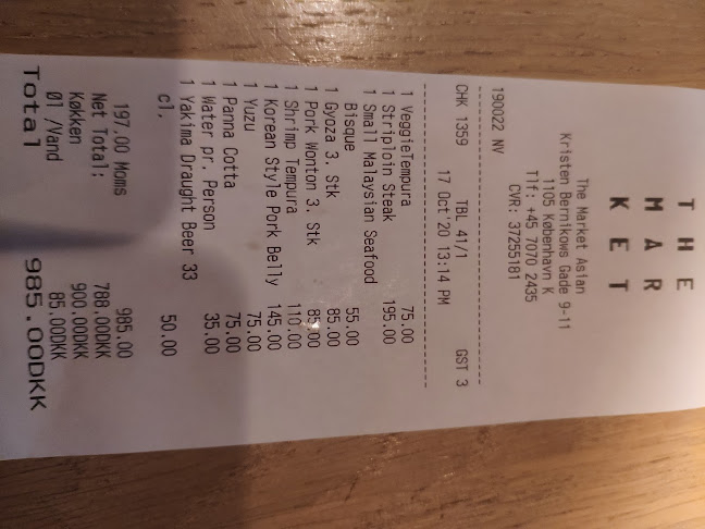 The Market Asian - Gastronomi og hotelvirksomhed