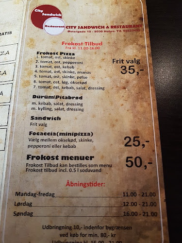 City Sandwich & Restaurant - Hobro
